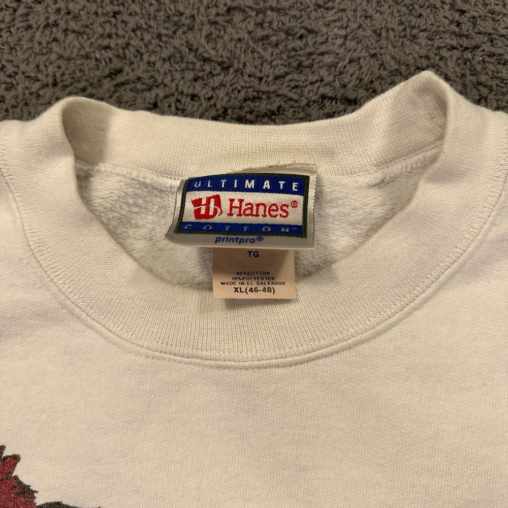 Vtg Arkansas Razorbacks Alpha Gamma Sweatshirt Adult Extra Large White Hogs NCAA - Picture 3 of 11